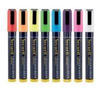 Feutre craie à encre liquide coloré lot de 8 medium 2 6mm Nib pochette Blanc, Rouge, bleu, jaune, vert, rose, orange, violet Securit 5