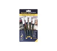 Feutre Craie Liquide Blanc - x 4 Feutres - Securit - - Plastique