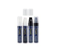 Securit Marqueurs à craie SMA820-V4-BW Lot de 4 grands imperméables Noir/Blanc