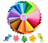 Feutre de bricolage 1 mm 40 couleurs A4 20 x 30 cm Feutre pour bricolage Polyester Felt Fabric Plaques de feutre pour enfants Tissu non tissé Plaques de feutre pour projets de bricolage, artisanat