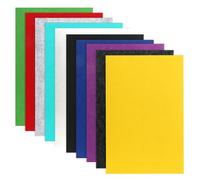 Feutre de bricolage 5 mm A4, 10 couleurs, 20 x 30 cm d'épaisseur, noir, vert, blanc, rouge, gris, jaune, bleu, violet, multicolore, pour travaux manuels, plaques de feutre, 5 mm, pour enfants,