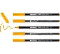 Feutre De Coloriage Fin Pointe Moyenne - Jaune Brillant - 5 Stylos - Pointe Ronde 2 Mm - Pour Dessiner Et Écrire - Pour L'école, Les Mandalas, Le Doodling, Les Bullet Journals