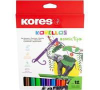 Feutre de coloriage Kores "Korello" large étui carton 12 pièces