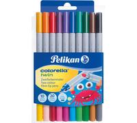 Feutre de coloriage Pelikan Colorella Twin rond, étui de 10 pièces