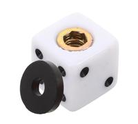 Feutre de Cymbale Blanc 25mm pour Pied de Batterie, Écrou 8 MM | Caoutchouc, Métal et Plastique, Serrage Rapide à Main, Forme Dé à Six Faces, pour Splash et Montures