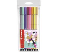 Feutre de dessin - STABILO Pen 68 Living Colors - Pochette de 8 feutres pointe moyenne - Décor lama