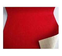 Feutre de Laine adhésive - Largeur 50cm*70cm- Tissu Feutrine autocollante autoadhésif Loisirs Créatifs Rouge POSE