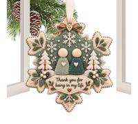 Feutre de Noël pour adultes, flocons de neige faits à la main et remorques | Décoration de sapin de Noël en feutre avec messages chauds pour cheminée, sac à dos, étagère murale, poignée de porte