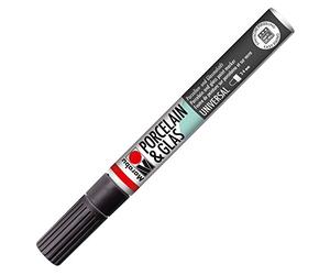 Feutre de peinture Marabu - Pour la porcelaine et le verre - Pointe universelle 2-4 mm, Noir