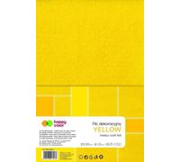 Feutre décoratif jaune 10pcs HAPPY COLOR