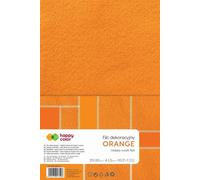 Feutre décoratif orange 10 pièces HAPPY COLOR