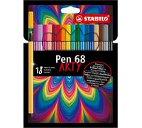 Feutre Dessin Pen 68 - Etui Carton Arty X 18 Feutres De Coloriage Pointe Moyenne - Gamme Arty