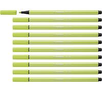 Feutre dessin - STABILO Pen 68 - Lot x 10 feutres de coloriage pointe moyenne - citron vert (68/14)