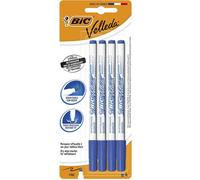 Feutre effaçable à sec - BIC - Velleda 1721 - 4 pièces - Pointe fine - Encre bleue