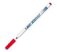 BIC Feutres effaçables pour tableau blanc Velleda 1721, pointe conique fine, rouge, boîte de 24
