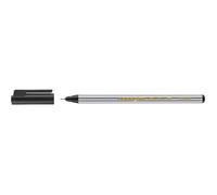 edding Feutre extra-fin office liner 89 – Noir EF 0,3 mm, corps rayé noir/blanc, capuchon noir