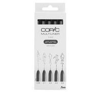 Feutre fin MULTILINER, set de 5, noir
