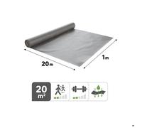 Feutre géotextile - AXTON - 1x20 m - Couleur gris - Tapis extérieur - Mixte