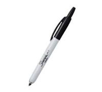 Feutre marker - Sharpie - Rétractable - Noir - Indélébile - Opaque