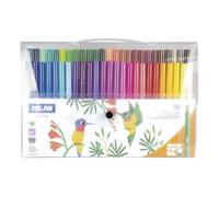 Feutre - Milan - Non permanent - Couleurs assorties - Encre à l'eau - 3 mm - Pack de 50
