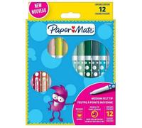 Feutre - Paper:Mate - Kids Colouring - 12 couleurs - Pointe polyvalente - Encre lavable