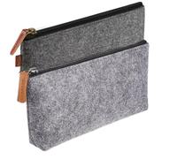 Feutre Papeterie Pouch,2 Pièces Trousse Scolaire Feutre Trousse Sac de Crayon Étui à Crayons Multifonction avec Fermeture éclair pour La Papeterie, Les Clés, Les Cosmétiques Ou d'autres Fournitures