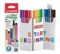 Feutre Pen 68, set zigzag de 18 pièces