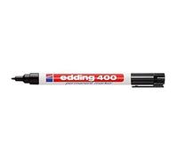 Feutre Permanent Edding 400, Rechargeable, Pointe Arrondie, Arbre Plastique, Noir
