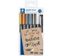 Feutre pinceau metallic brush, étui de 6