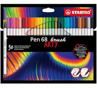 Feutre pinceau - STABILO Pen 68 brush - Etui carton ARTY x 30 feutres dessin à pointe pinceau - gamme STABILO ARTY