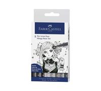 Feutre Pitt artist pens - boite de 8 - manga basic set - Faber-Castell