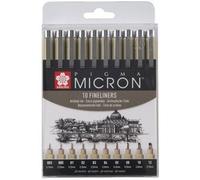 Feutre pointe fine PIGMA MICRON, étui de 10, noir