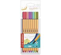 Feutre pointe fine - STABILO - Point 88 - 8 stylos - 0,4 mm - Multicolore