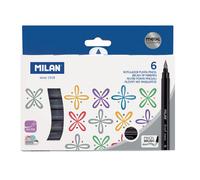 Feutre Pointe Pinceau Pochette 6 Couleurs Métallisées