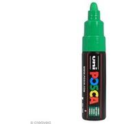 POSCA - Marqueur acrylique PC-7M vert, pointe ronde de 5,5 mm | Marqueur à encre pigmentée à base d'eau, fort pouvoir couvrant, pour presque toutes les surfaces, pointe remplaçable
