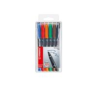 STABILO Etui de 6 Stylo feutre Permanent Pte Fine OHPen universal Assortis