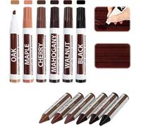 Feutre Retouche Bois,12 Pcs Kit Réparation de Meubles Marqueurs Bois,Feutre Bois,Kit Reparation Parquet,EFFACE RAYURE - RENOVATEUR