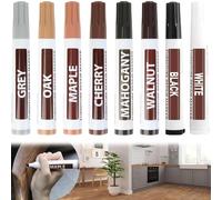 Feutre Retouche Bois, Stylos Retouche Bois, 8 Pièces Feutre Retouche Bois Stylo, Kit Reparation Parquet, Kit de Réparation de Meubles, Pour Taches, Rayures, Planchers, Tables, Charpentes, Lits