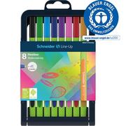 Feutre schneider fineliner line-up trait 0,4mm ergonomique cap-off ne seche pas etui chevalet 8 coloris