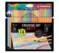Feutre Set Arty 12 Pen 68 + 12 Point 88
