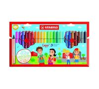 Stabilo Cappi - Feutres Avec Capuchon Bague - Lot De 24 168 24-4 G