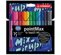 STABILO pointMax - Stylo feutre - Etui carton x 15 feutres d'écriture pointe moyenne 0,8 mm - Edition limitée by Snooze One