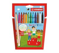 Feutre de coloriage - STABILO - Trio A-Z - Pochette de 12 - Multicolore - Mixte