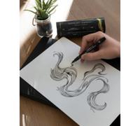 Feutre technique uni pin, tube en métal de 9 pièces