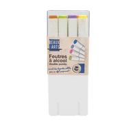 Feutres À Alcool Double Pointe Couleurs Pastel 12 Pièces