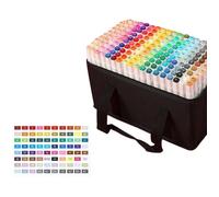 Feutres à alcool double pointe, ensemble de 80 crayons pour dessin, esquisse, coloriage artistique, loisirs créatifs. Label