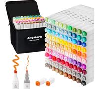 Feutres A Alcool, Lot De 100 Marqueurs À Alcool À Double Pointe Biseautée Et Fine, Idéal Pour Dessin, Croquis, Illustration, Design, Corps Blanc[Z132]