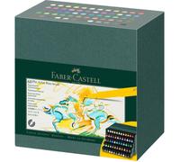 Faber-Castell 167193 - Crayons à encre de Chine Pitt Artist Pen Brush, boîte d'atelier de 60, set de pinceaux