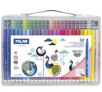 Feutres À L'eau À Pointe Conique Série Peacock Mallette 50 Pièces