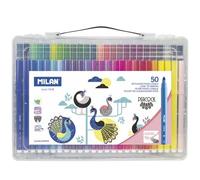 Feutres À L'eau À Pointe Conique Série Peacock Mallette 50 Pièces